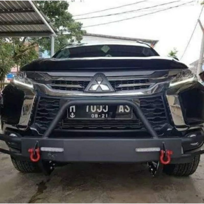 Tanduk bumper pengaman depan mobil all new pajero sport 2016-2020