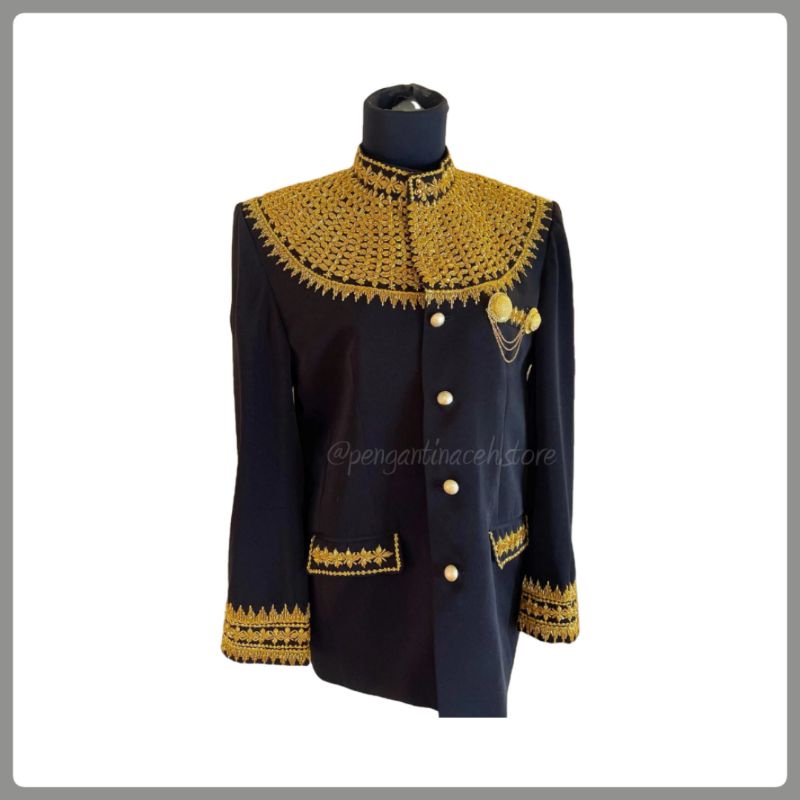 Satu Set Baju Adat Aceh Laki-Laki/Baju Pengantin Aceh Laki-Laki/Pakaian Adat Aceh Laki-Laki