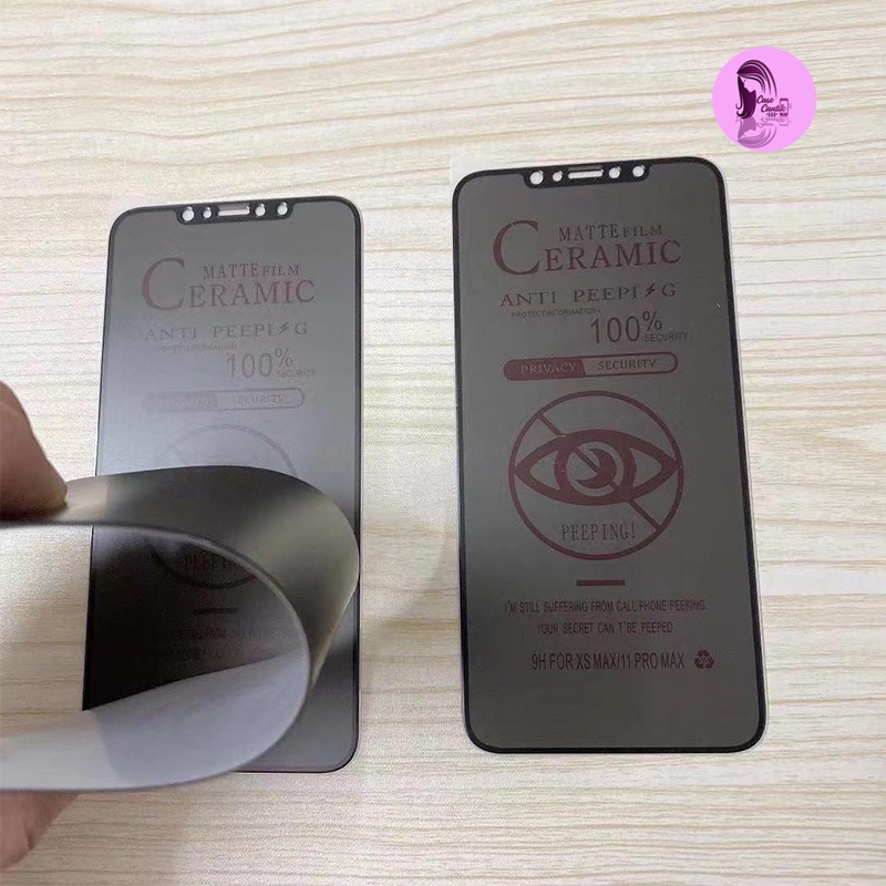 Tempred glass SPY MATTE KERAMIK CERAMIC IPHONE 6G 6+ 7G 7+ 8G 8+ X Xr Xs Max CC52-4