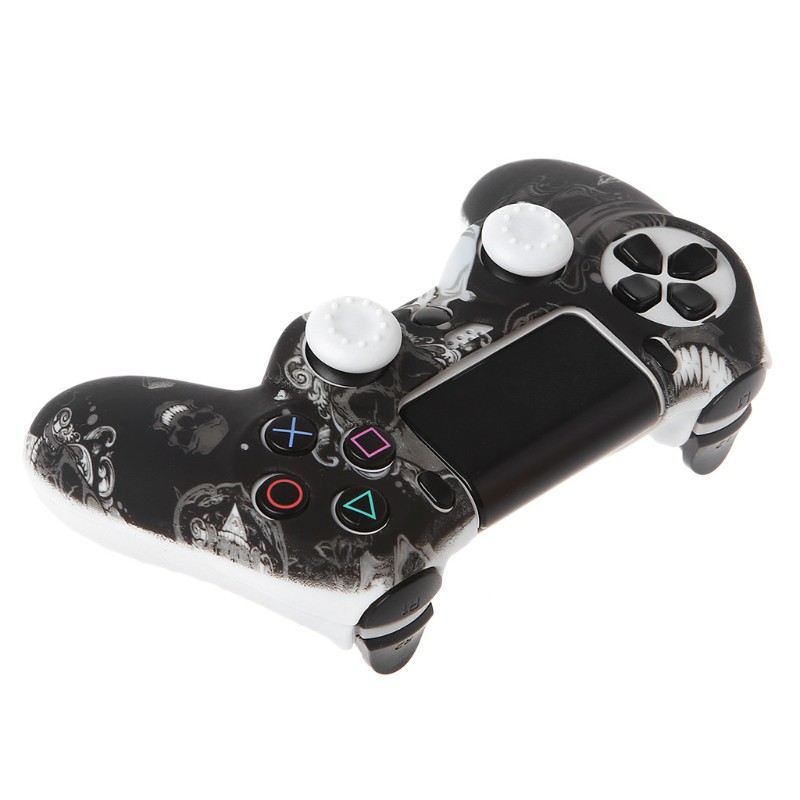 Vivi Cover Pelindung Gamepad Controller Bahan Silikon + 2 Grip Cap Untuk Ps4