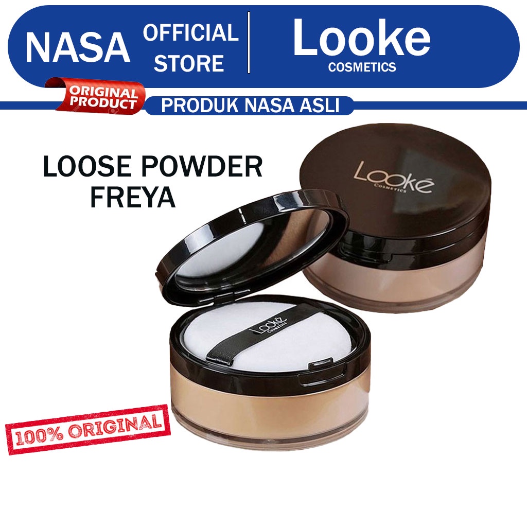Looke cosmetic holy smooth and blur loose powder Freya Original _ Bedak Looke _ Looke Cosmetic Origi