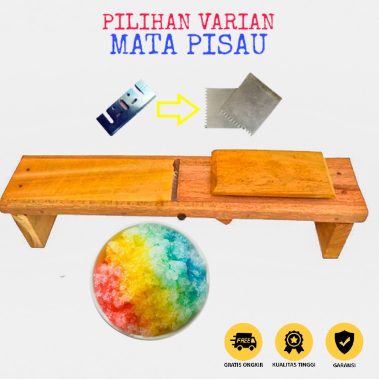 alat serut serutan es batu manual kristal stainless penghancur es batu