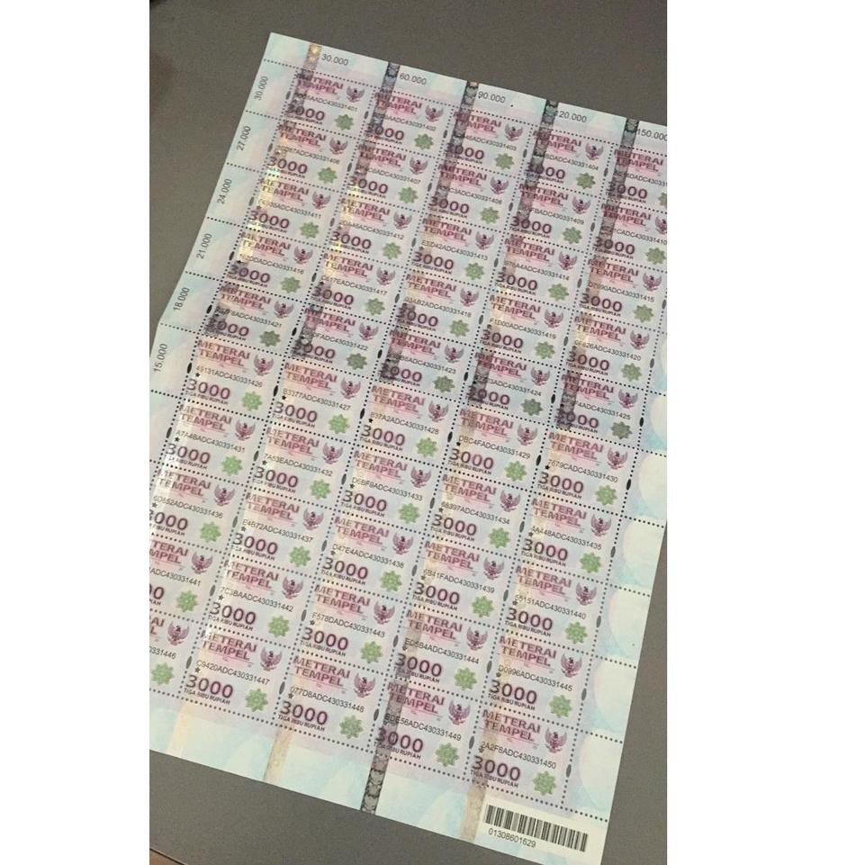 

MacAm2's Materai 3000 Asli Original Kantor Pos Indonesia Siap Kirim Mulai Minggu 14 Feb 2021 |U1C005