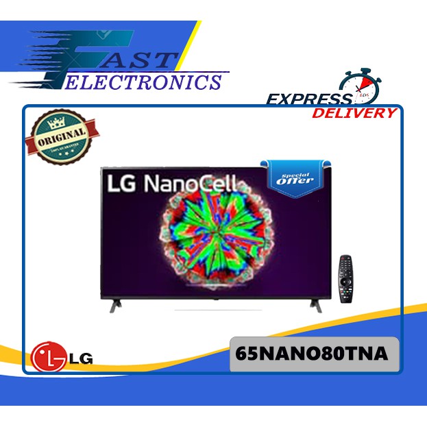 LG 65 INCH NANO CELL SMART TV 4K 65NANO80TNA 65NANO80 65NANO CELL