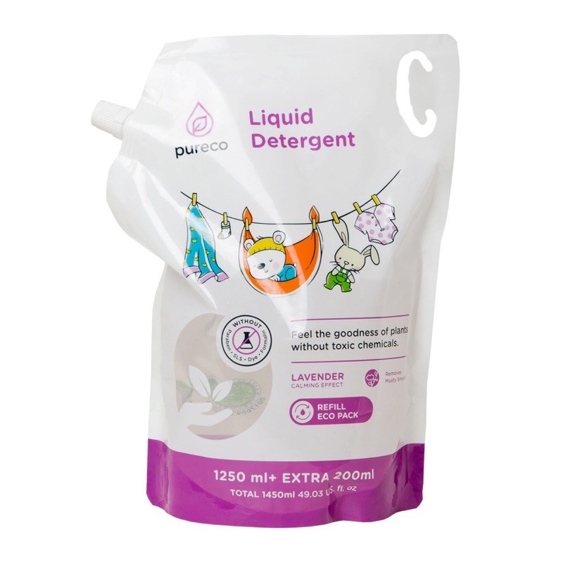 Pureco Eco Pack Refill Liquid Detergent | Fabric Softener | Liquid Dish &amp; Bottle Soap | Hand Soap 1450ml