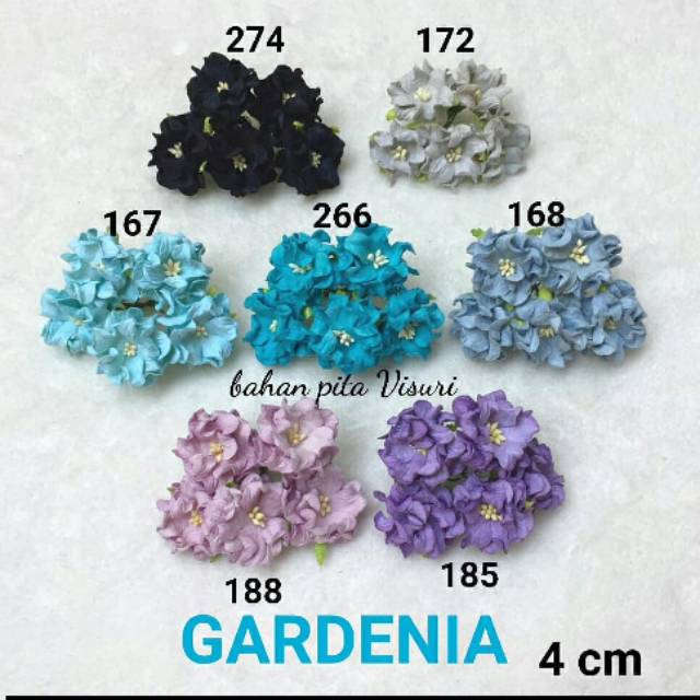 Paper Flower Gardenia 4 cm Seri D