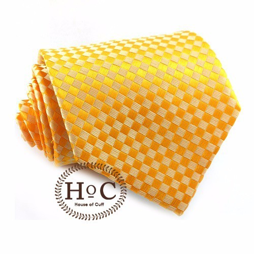 Dasi Neck Tie Slim Polos Wedding Best Man SQUARE YELLOW TIE