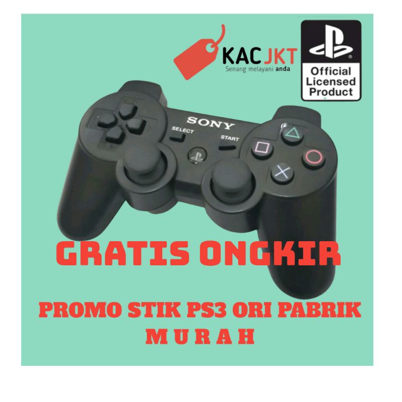 STIK PS3 WIRELESS OP ORI PABRIK HITAM MURAH STICK PS3 MURAH