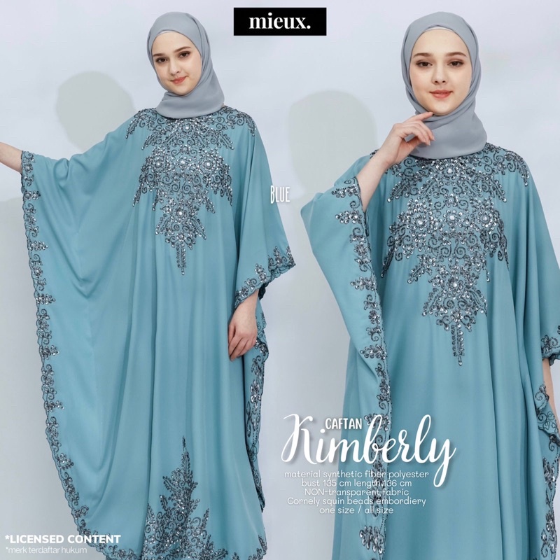 KIMBERLY kAFTAN TIDAK PERLU INNER berbahan crepe original mieux