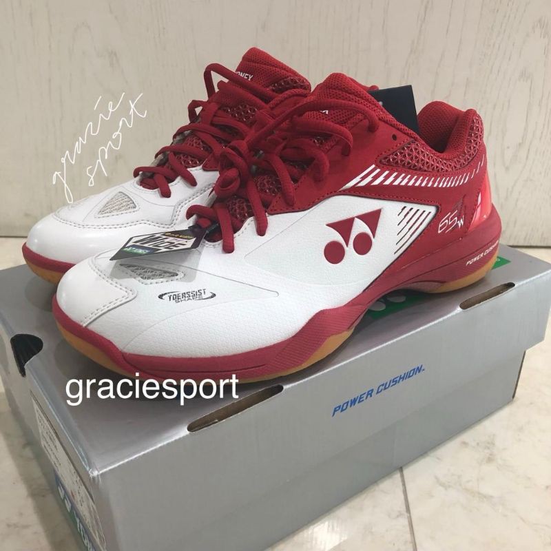 Sepatu Yonex shb65z2W white red