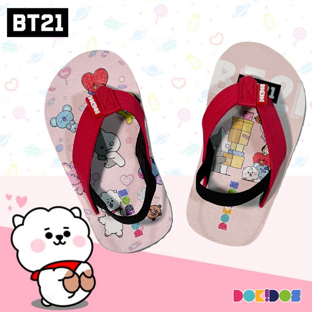 DOKIDOS Sandal Jepit Anak Lucu /Sandal Anak Perempuan BTS