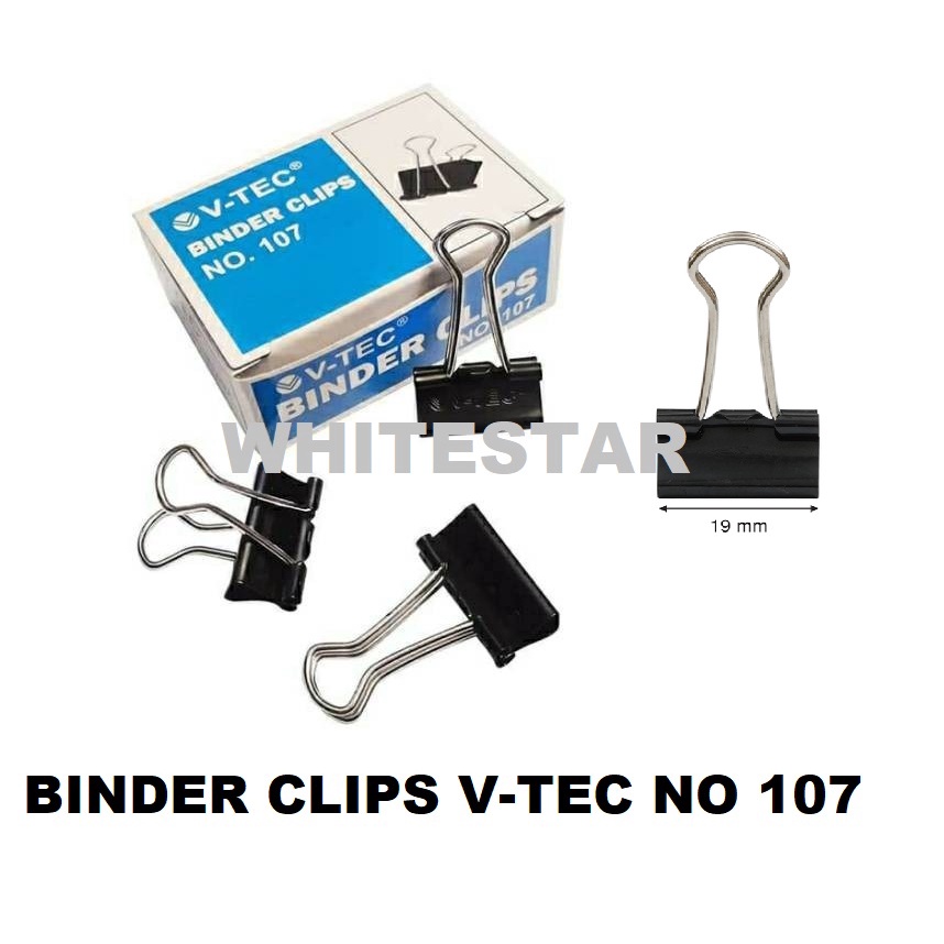 

binder clip no 107 v-tec / paper clip / klip kertas