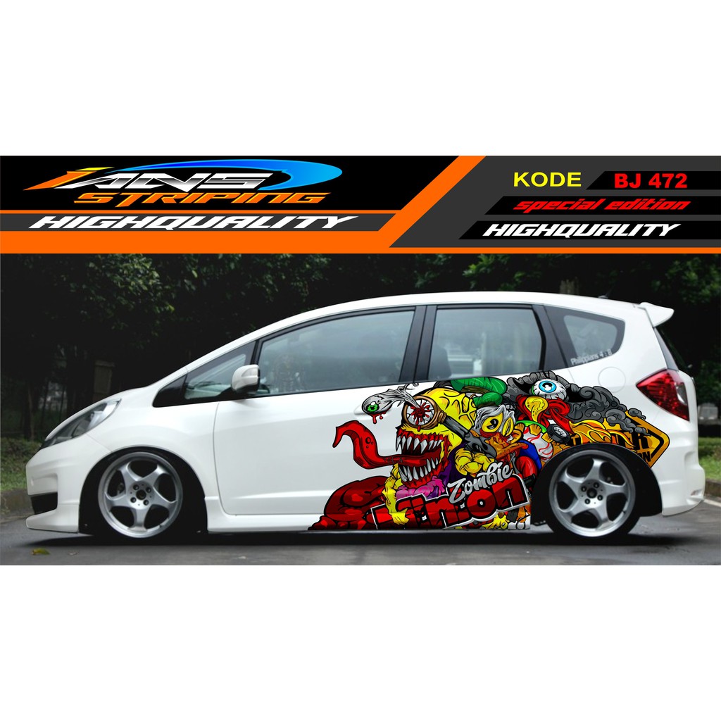 DECAL STICKER MOBIL HONDA JAZZ, BRIO, AGYA, AVANZA, AGYA / STICKER MOBIL MINION / VARIASI STICKER