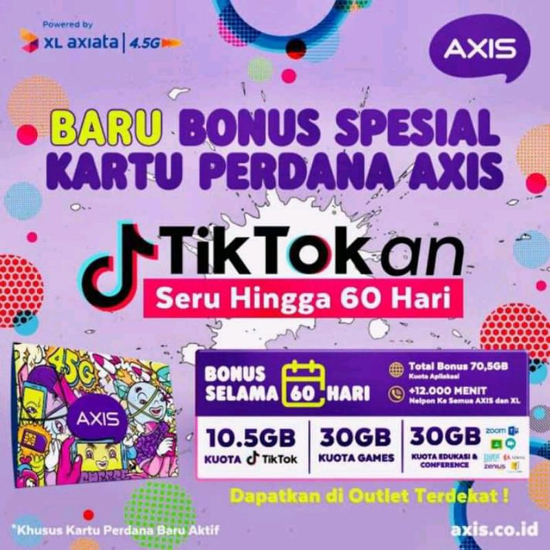 Kartu Perdana Internet viral  axis kuota Unlimited game