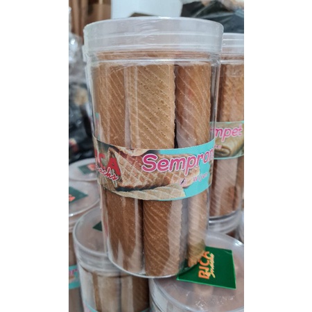 (Beli 1 Toples Semprong Gratis 1 Mie Sewot Plastik ) Semprong Dompet Rica Snacks Toples Ukuran 1000 ML