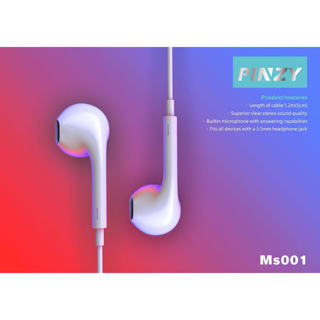 Handsfree PINZY MS001 Headset Earphone Super Bass Sound