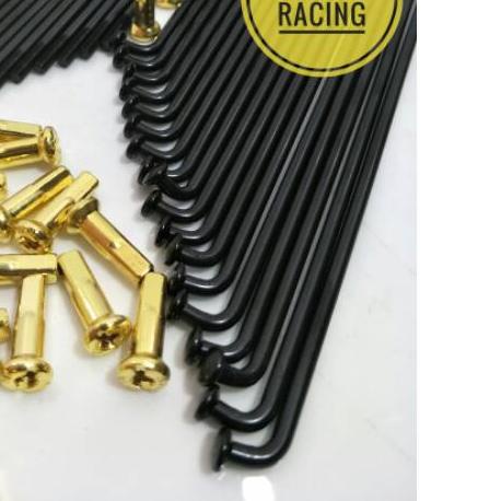 Jari jari jeriji model Tdr hitam gold pemakaian motor Ring 14 - 16 - 17 - 18 reguest