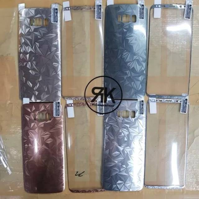 Anti gores DEPAN BELAKANG Diamond full set cover Pet Samsung S8