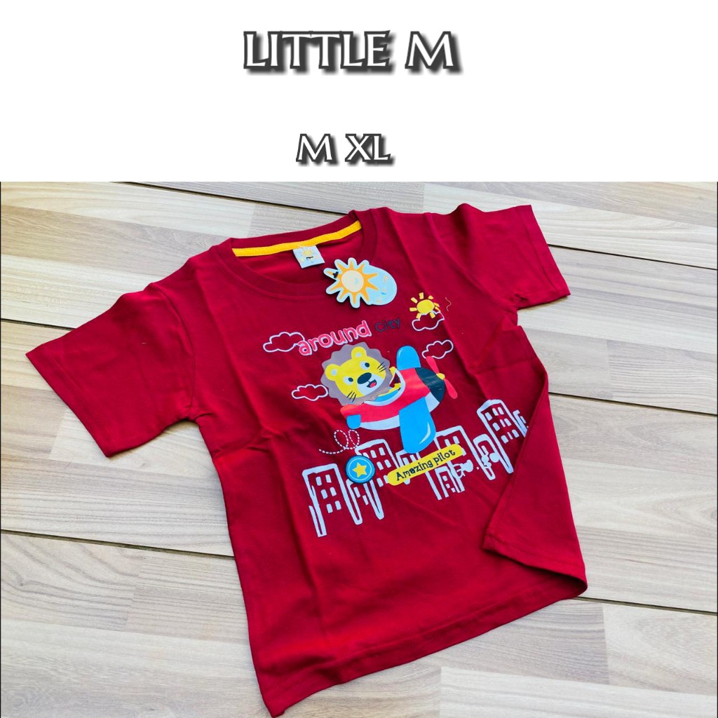 kaos little m merah6