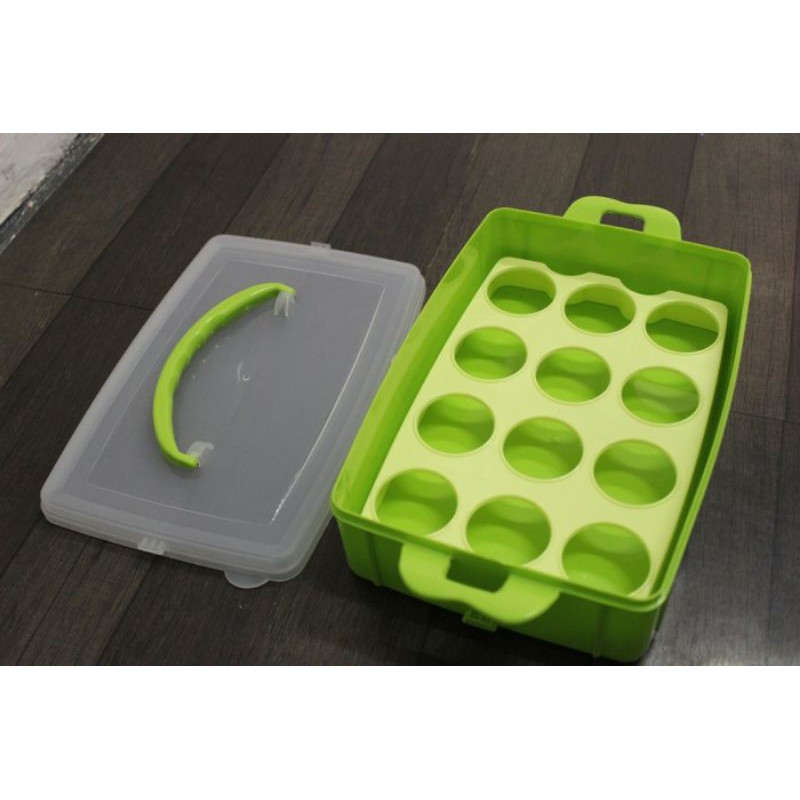 Tempat telur 12lubang GS unik lucu rak box telor