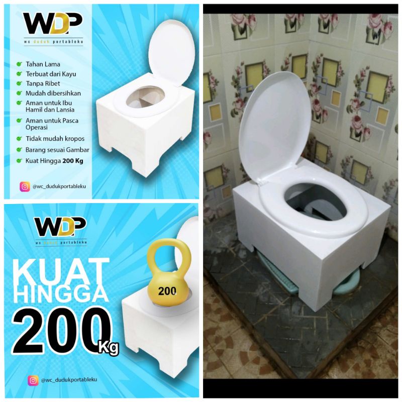 Kursi toilet duduk - wc duduk portable 40 cm WDP