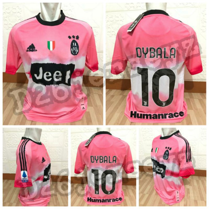Jersey JuventuSs_ 4th Human Race + Cetak nama Font OFFICIAL + Patch