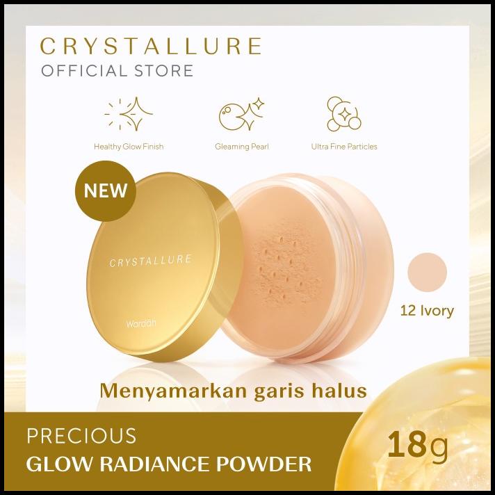 Crystallure By Wardah Precious Glow Radiance Powder 18 G - Bedak Wajah Diskon