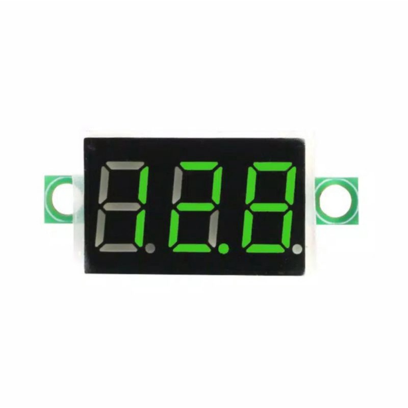 Voltmeter Digital Mini 0.36&quot; Tanpa Frame Volt Meter DC 4.8V-30V 2 Kabel 3 Digit 2 jalur