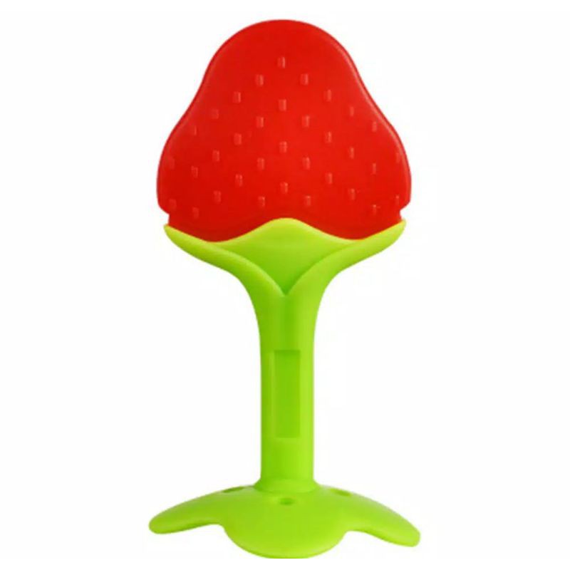 LYSASHOP - GIGITAN BAYI MAINAN TEETHER BENTUK JERAPAH BUAH - BUAHAN dan SIKAT GIGI PISANG-STRAWBERRY