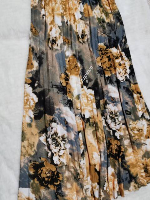 Rok payung prisket lebar flowerA5/maxmara/zara/import/bangkok-2