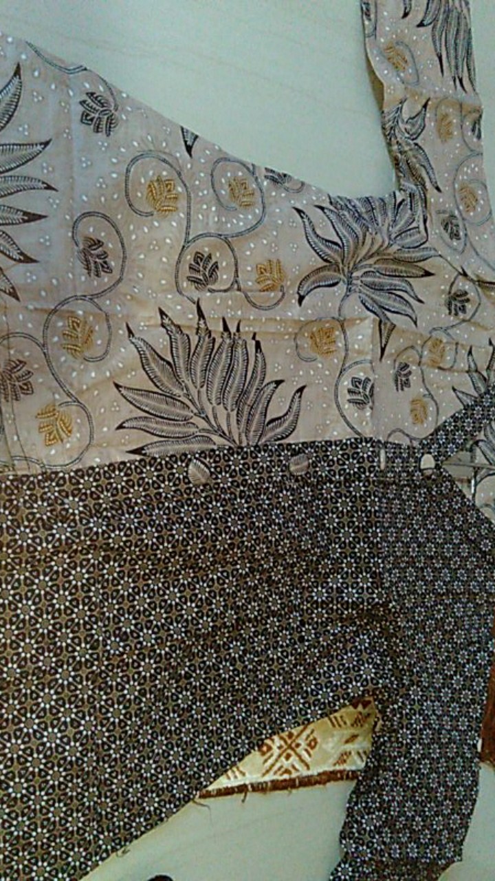 Tey-17 Batik Wanita Asj Sa Hrb026 Kenongo Kemeja Tosca Pendek