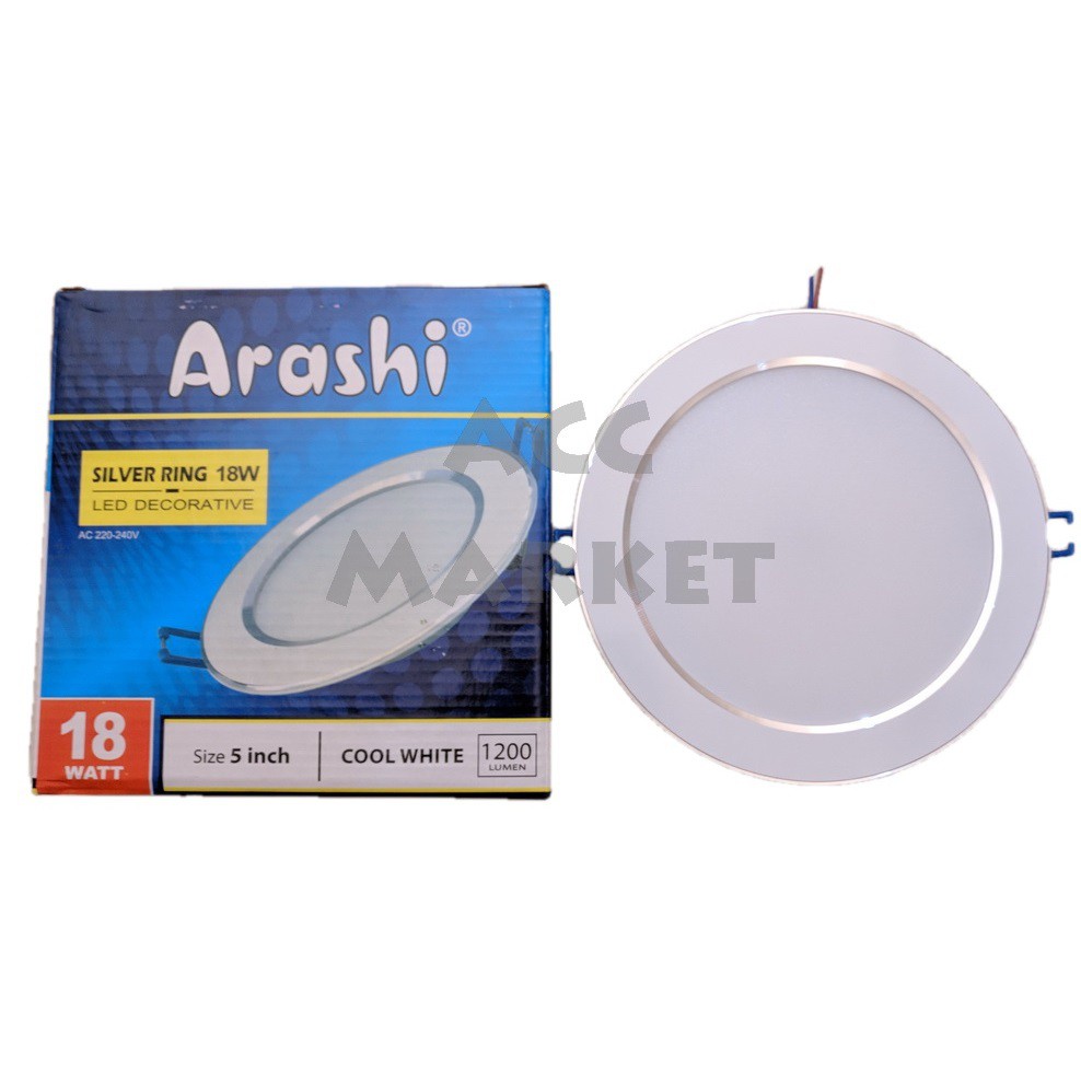 Lampu Led Downlight 18w 5 Inch Arashi Tanam Ceiling