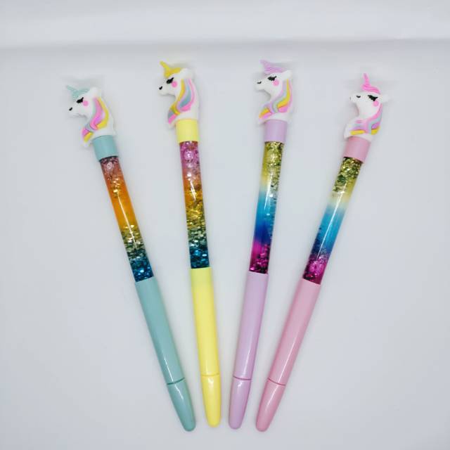 

Pulpen gel glitter motif karakter unicorn pulpen animal pulpen lucu pulpen unik ballpoint pens