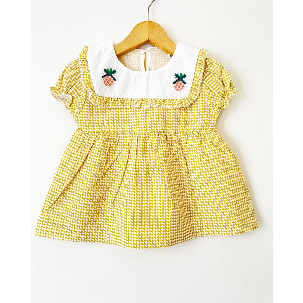 ANNABEL / GOLDEN GOOSE / NANAS DRESS Baju setelan jumper rok bunga bandana  pergi lucu fashion anak bayi perempuan cewe