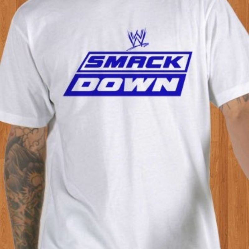 T-Shirt Kaos WWE Smack Down - Cotton Combed Unisex - Terima Custom Kaos Satuan