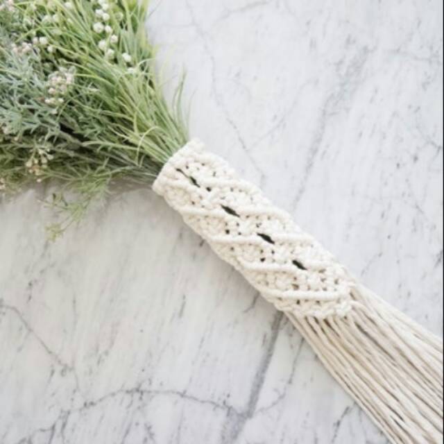 READY STOK) macrame bouquet wrapping / macrame wall hanging