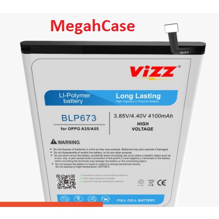 Baterai Vizz OPPO BLP673 A3S A5S DOUBLE POWER VIZZ ORIGINAL