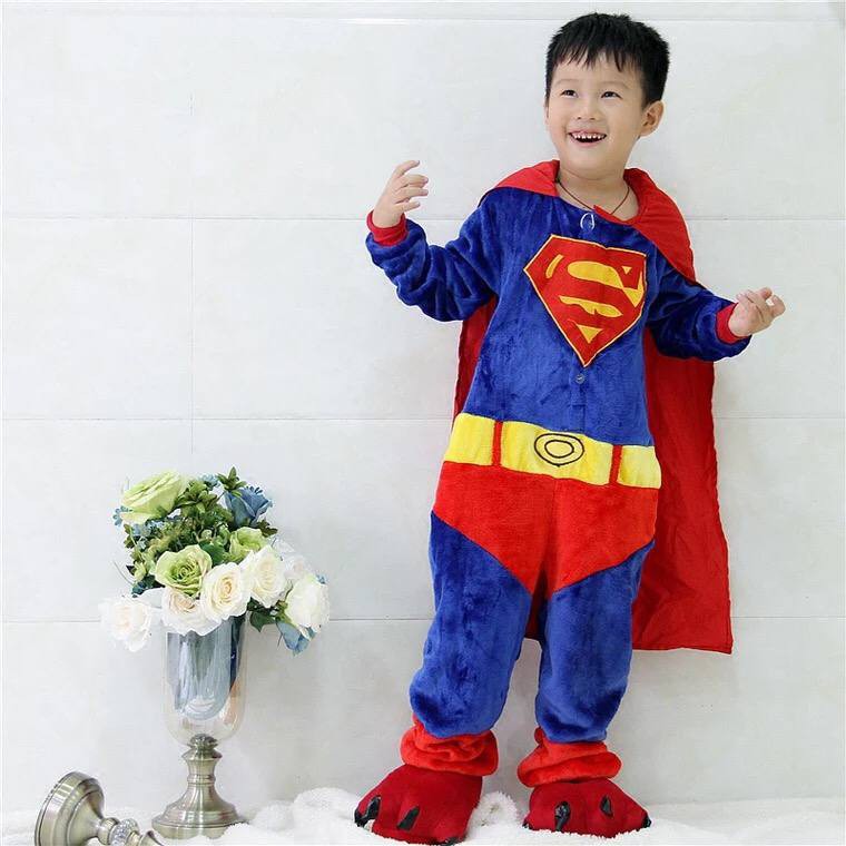 KOSTUM ONESIE SPIDERMAN LABA LABA SUPERMAN MARVEL AVENGERS ANAK PIYAMA COSPLAY PESTA