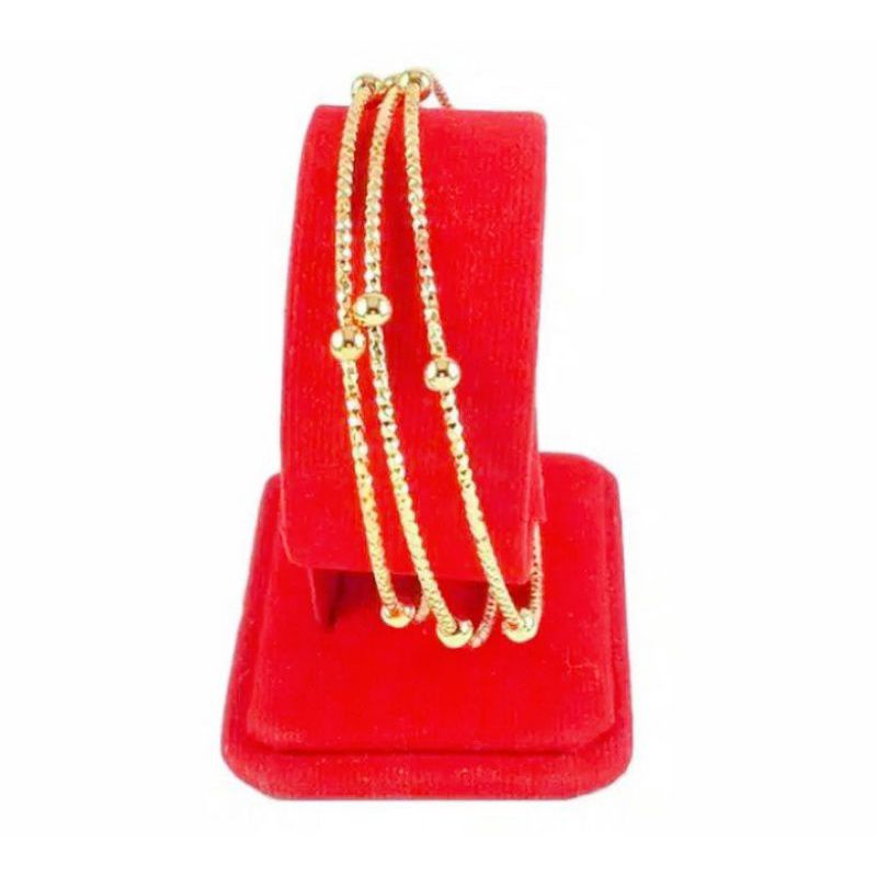 (3Set) GELANG KERONCONG BIJI LADA TITANIUM