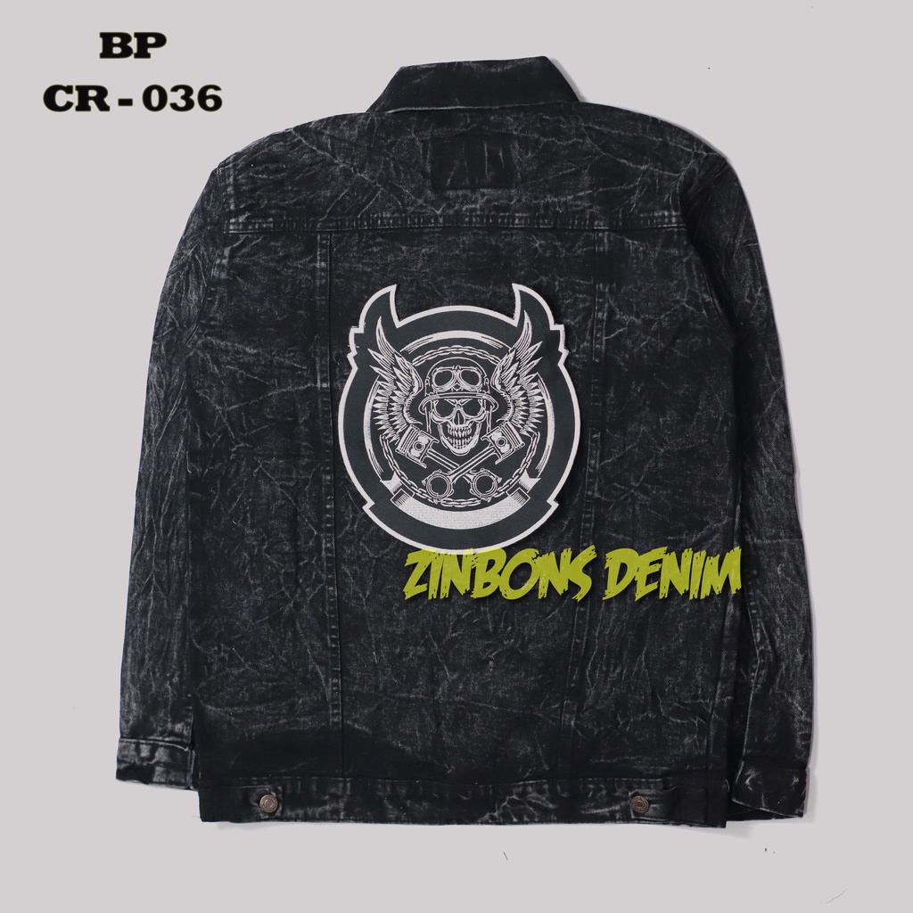 Back Patch Chopper emblem bordir cafe racer patch bordir emblem cocok di aplikasi kan ke jaket jeans dan outpit