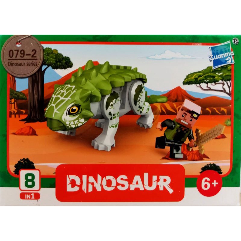 mainan anak lego mine craft world minicraft SATU PAKET ISI 3 KARAKTER FIGURE LQS 62101 mini craft minifigure block mini figure bricks dunia kotak square marvel naruto ninjago justice league avengers robot rangers dinosaurus tentara army soldier-Minecraft Dino 079-2