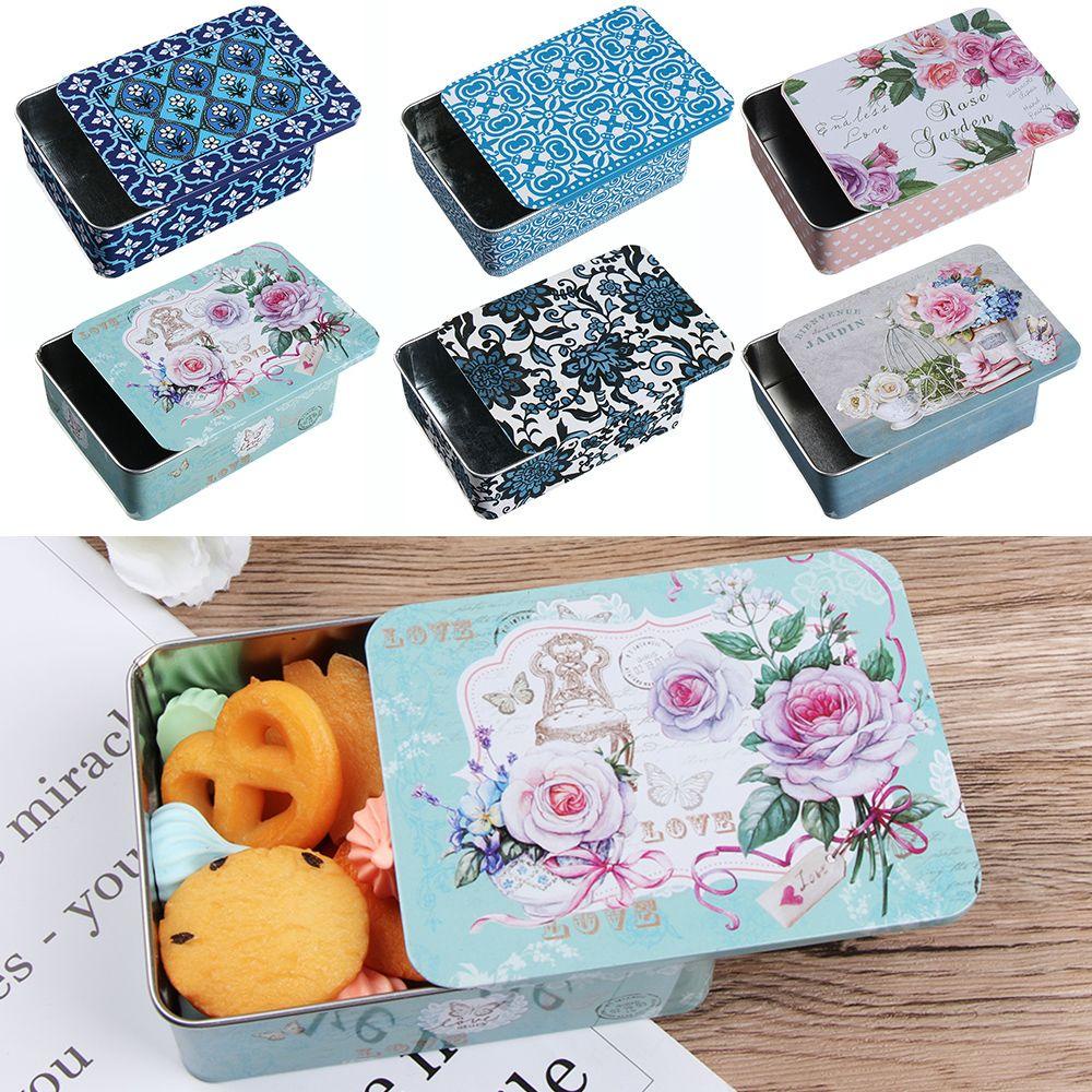 TOP Kotak Push-Pull Portable Gaya Eropa Organizer Kosmetik Wadah Perhiasan Kecil Pill Cases