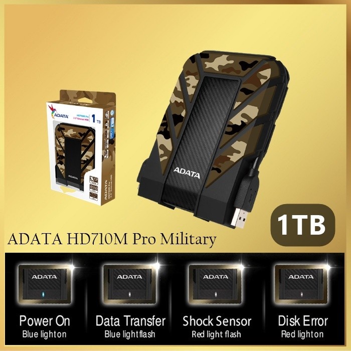 Adata HD710M Pro Military 1 TB Hardisk Eksternal USB 3.1 HDD External