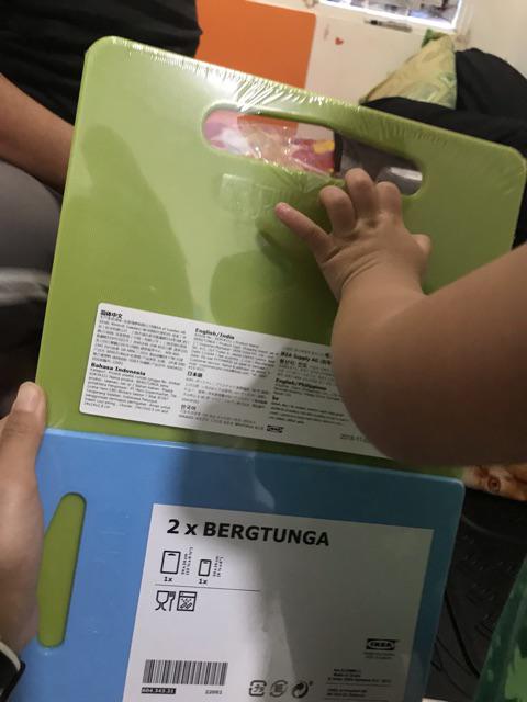 Brgtunga Talenan Sayur Buah Daging, Alat Masak Dapur. Isi 2 Pcs, Hijau Dan Biru