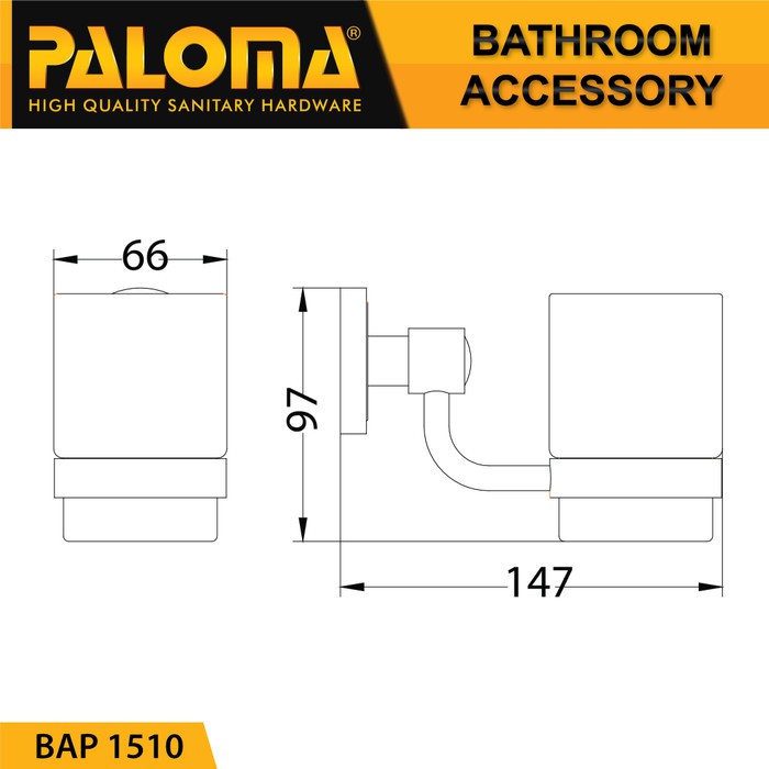 PALOMA BAP 1510 Tempat Gelas Sikat Gigi Kumur Rak Tumbler Holder Mandi