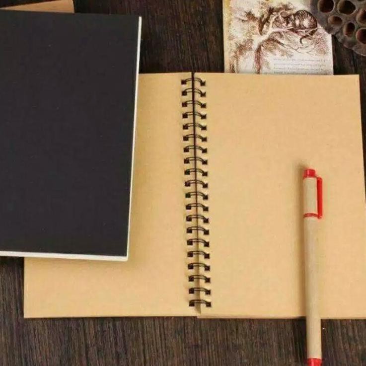 

Ready Stock QBPjk Jurnal book A5 brown or white paper. Buku jurnal untuk sketch scrapbook decor aest