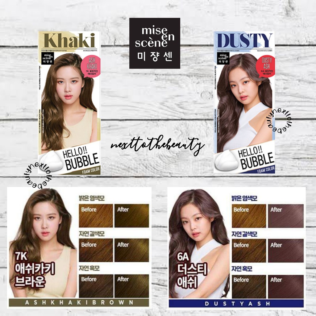 Jual Mise En Scene Hello Bubble Hair Colour Ash Khaki Brown Dusty Ash