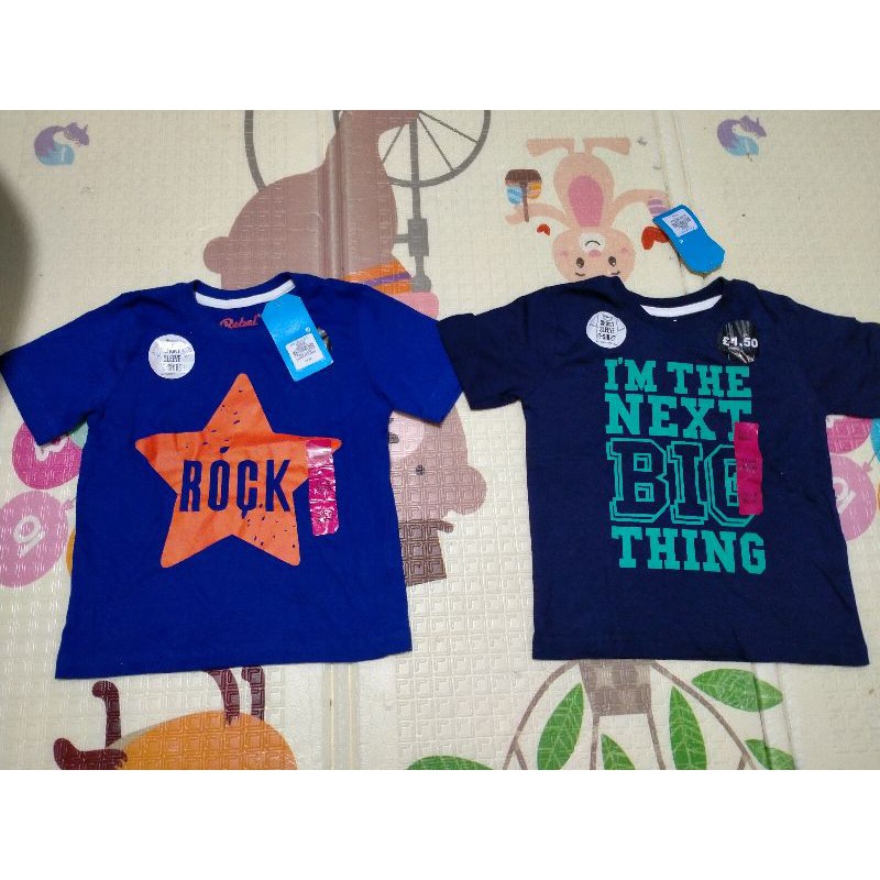 New Kaos Primark Baby isi 2pcs New Set Kaos Rebel Primark Baby New Kaos Anak Primark Bukan H&M Kids