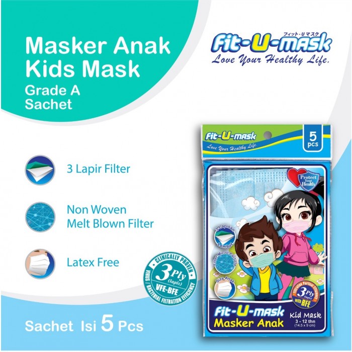 Masker Anak Fit-U Mask Surgical Mask Babymaniashop