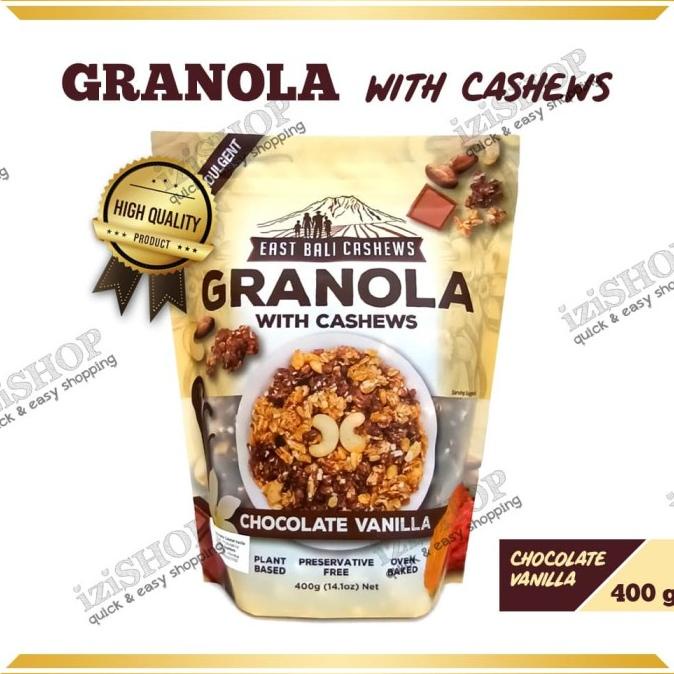 

^^^^^] GRANOLA Chocolate Vanilla 400 gr - East Bali Cashews